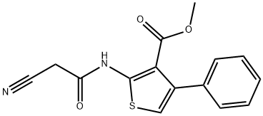 methyl 2-[(cyanoacetyl)amino]-4-phenylthiophene-3-carboxylate Structure