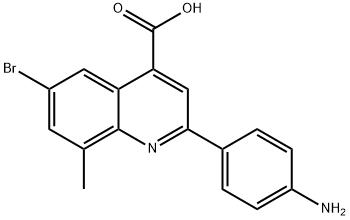 2-(4-aminophenyl)-6-bromo-8-methylquinoline-4-carboxylic acid Structure