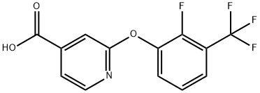 2-[2-氟-3-(三氟甲基)苯氧基]异烟酸, 1160264-54-9, 结构式