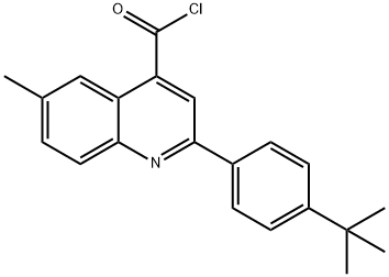 2-(4-叔丁基苯基)-6-甲基喹啉-4-甲酰氯 结构式