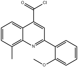 2-(2-甲氧苯基)-8-甲基喹啉-4-甲酰氯,1160254-39-6,结构式