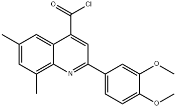 2-(3,4-二甲氧苯基)-6,8-二甲基喹啉-4-甲酰氯 结构式