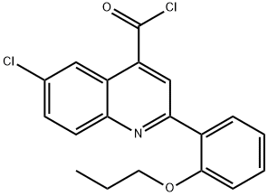 6-chloro-2-(2-propoxyphenyl)quinoline-4-carbonyl chloride 化学構造式