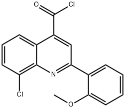 8-chloro-2-(2-methoxyphenyl)quinoline-4-carbonyl chloride 化学構造式