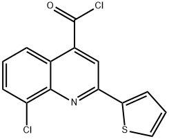 8-chloro-2-(2-thienyl)quinoline-4-carbonyl chloride Struktur