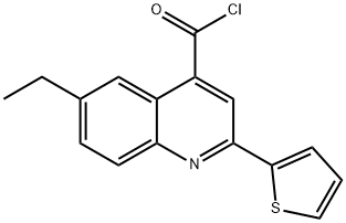 6-ethyl-2-(2-thienyl)quinoline-4-carbonyl chloride Structure