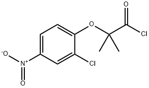 2-(2-chloro-4-nitrophenoxy)-2-methylpropanoyl chloride Struktur