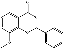 2-(ベンジルオキシ)-3-メトキシベンゾイルクロリド 化学構造式