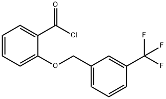 2-{[3-(trifluoromethyl)benzyl]oxy}benzoyl chloride Struktur