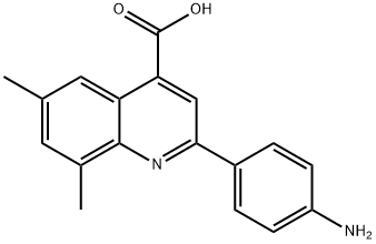 2-(4-氨基苯基)-6,8-二甲基-喹啉-4-羧酸, 590357-65-6, 结构式