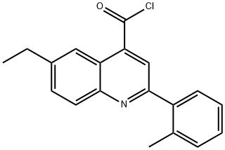 6-ethyl-2-(2-methylphenyl)quinoline-4-carbonyl chloride Struktur