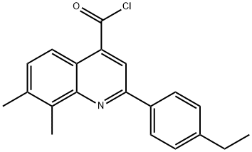 2-(4-ethylphenyl)-7,8-dimethylquinoline-4-carbonyl chloride Structure