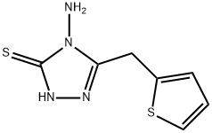 4-氨基-5-(2-噻吩甲基)-4H-1,2,4-三唑-3-硫醇 结构式