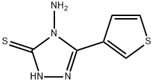 4-氨基-5-(3-噻吩)-4H-1,2,4-三唑-3-硫醇,1092308-10-5,结构式
