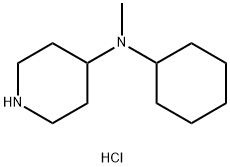 N-Cyclohexyl-N-methyl-4-piperidinaminedihydrochloride 结构式