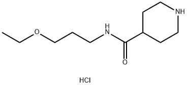 N-(3-Ethoxypropyl)-4-piperidinecarboxamidehydrochloride Structure