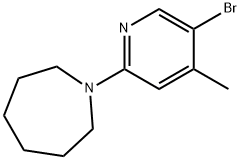 1-(5-Bromo-4-methyl-2-pyridinyl)azepane 结构式