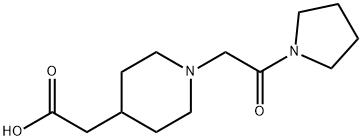 [1-(2-Oxo-2-pyrrolidin-1-yl-ethyl)-piperidin-4-yl]-acetic acid Struktur