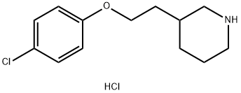 3-[2-(4-Chlorophenoxy)ethyl]piperidinehydrochloride,1220019-76-0,结构式