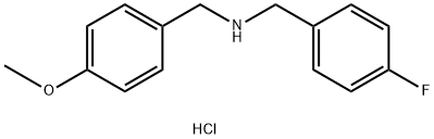 (4-Fluoro-benzyl)-(4-methoxy-benzyl)-aminehydrochloride 结构式