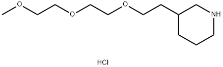 3-{2-[2-(2-Methoxyethoxy)ethoxy]ethyl}piperidinehydrochloride Structure