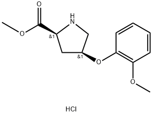 Methyl (2S,4S)-4-(2-methoxyphenoxy)-2-pyrrolidinecarboxylate hydrochloride Structure