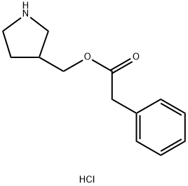 3-Pyrrolidinylmethyl 2-phenylacetate hydrochloride Structure