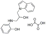 2-(2-Hydroxy-3-indol-1-yl-propylamino)-phenoloxalate 化学構造式