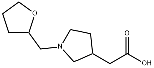 2-[1-(Tetrahydro-2-furanylmethyl)-3-pyrrolidinyl]-acetic acid Struktur