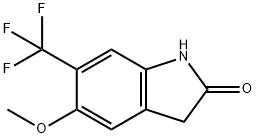 5-Methoxy-6-(trifluoromethyl)-1,3-dihydro-2H-indol-2-one Structure