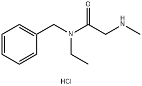 N-Benzyl-N-ethyl-2-(methylamino)acetamidehydrochloride Struktur