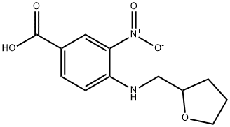 3-Nitro-4-[(tetrahydro-2-furanylmethyl)amino]-benzoic acid 化学構造式