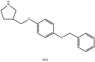 3-{[4-(Benzyloxy)phenoxy]methyl}pyrrolidinehydrochloride Structure