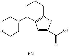 4-Morpholin-4-ylmethyl-5-propyl-furan-2-carboxylic acid hydrochloride,1052422-16-8,结构式