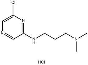 N1-(6-Chloro-2-pyrazinyl)-N3,N3-dimethyl-1,3-propanediamine hydrochloride 化学構造式