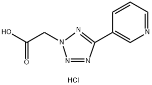 2-(5-(吡啶-3-基)-2H-四唑-2-基)乙酸盐酸盐 结构式