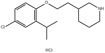 3-[2-(4-Chloro-2-isopropylphenoxy)ethyl]-piperidine hydrochloride Struktur