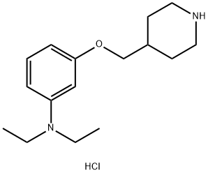 N,N-Diethyl-3-(4-piperidinylmethoxy)anilinehydrochloride Structure