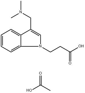 3-(3-Dimethylaminomethyl-indol-1-yl)-propionic acid acetate,1185295-12-8,结构式