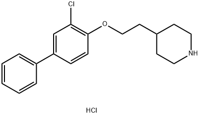 4-{2-[(3-Chloro[1,1'-biphenyl]-4-yl)oxy]-ethyl}piperidine hydrochloride Structure