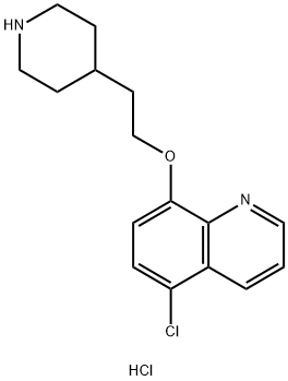 5-Chloro-8-quinolinyl 2-(4-piperidinyl)ethylether hydrochloride Structure