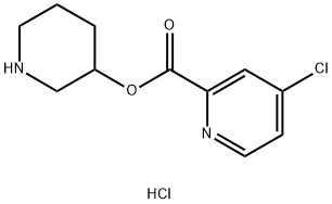 3-Piperidinyl 4-chloro-2-pyridinecarboxylatehydrochloride 结构式