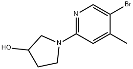 1-(5-Bromo-4-methyl-2-pyridinyl)-3-pyrrolidinol,1220028-92-1,结构式