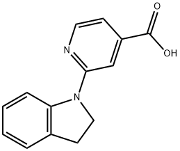 2-(2,3-Dihydro-1H-indol-1-yl)isonicotinic acid Struktur