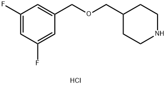 4-{[(3,5-Difluorobenzyl)oxy]methyl}piperidinehydrochloride Struktur