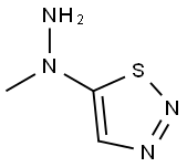 5-(1-Methylhydrazino)-1,2,3-thiadiazole 化学構造式