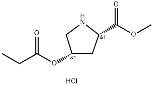 Methyl (2S,4S)-4-(propionyloxy)-2-pyrrolidinecarboxylate hydrochloride Struktur