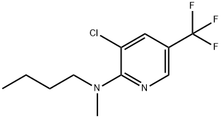 N-Butyl-3-chloro-N-methyl-5-(trifluoromethyl)-2-pyridinamine 化学構造式