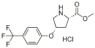 Methyl (2S,4S)-4-[4-(trifluoromethyl)phenoxy]-2-pyrrolidinecarboxylate hydrochloride 化学構造式