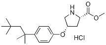 Methyl (2S,4S)-4-[4-(1,1,3,3-tetramethylbutyl)-phenoxy]-2-pyrrolidinecarboxylate hydrochloride 结构式